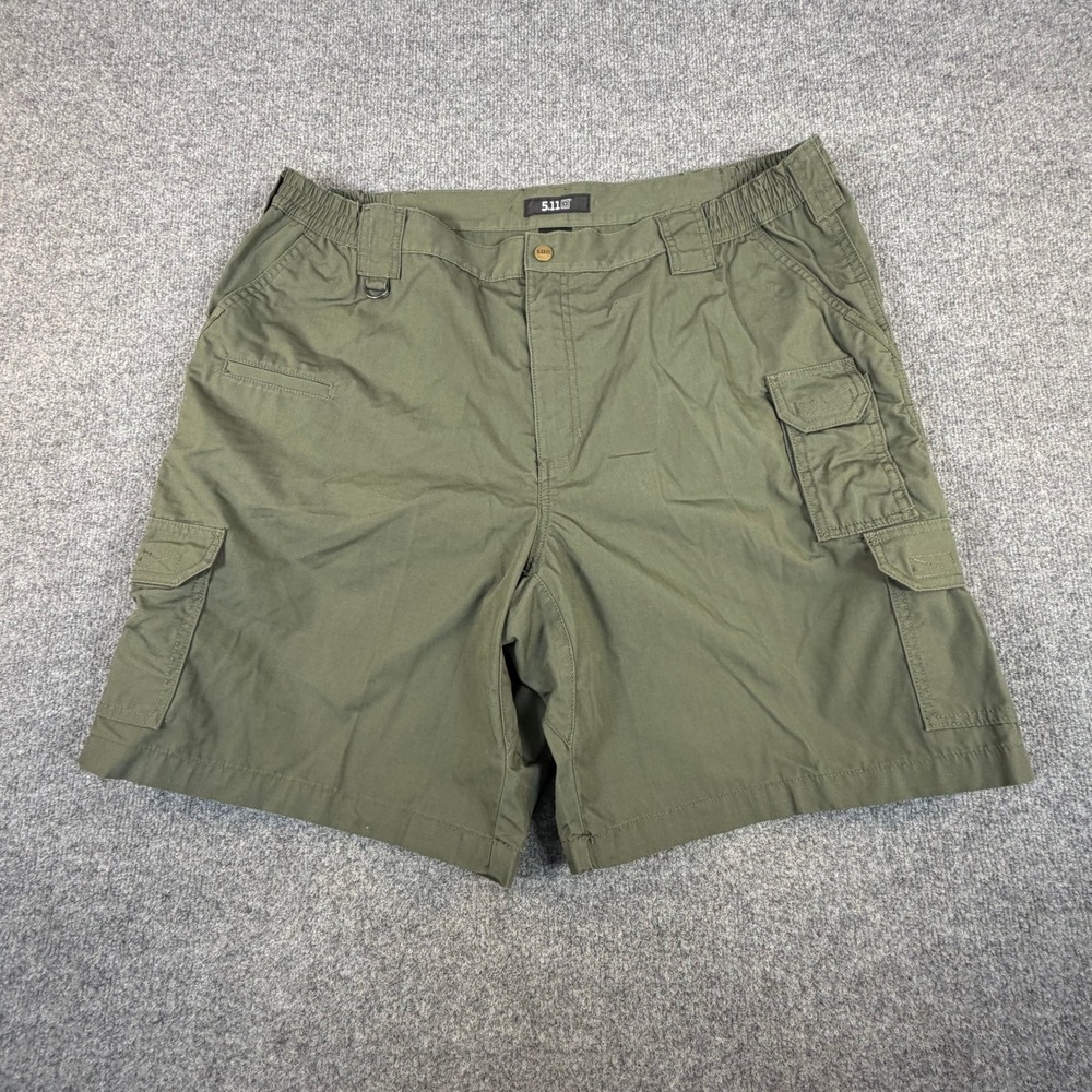 5.11 Tactical Men Olive Green Ripstop Cargo Shorts Size 44 Utility Outdoor #2297